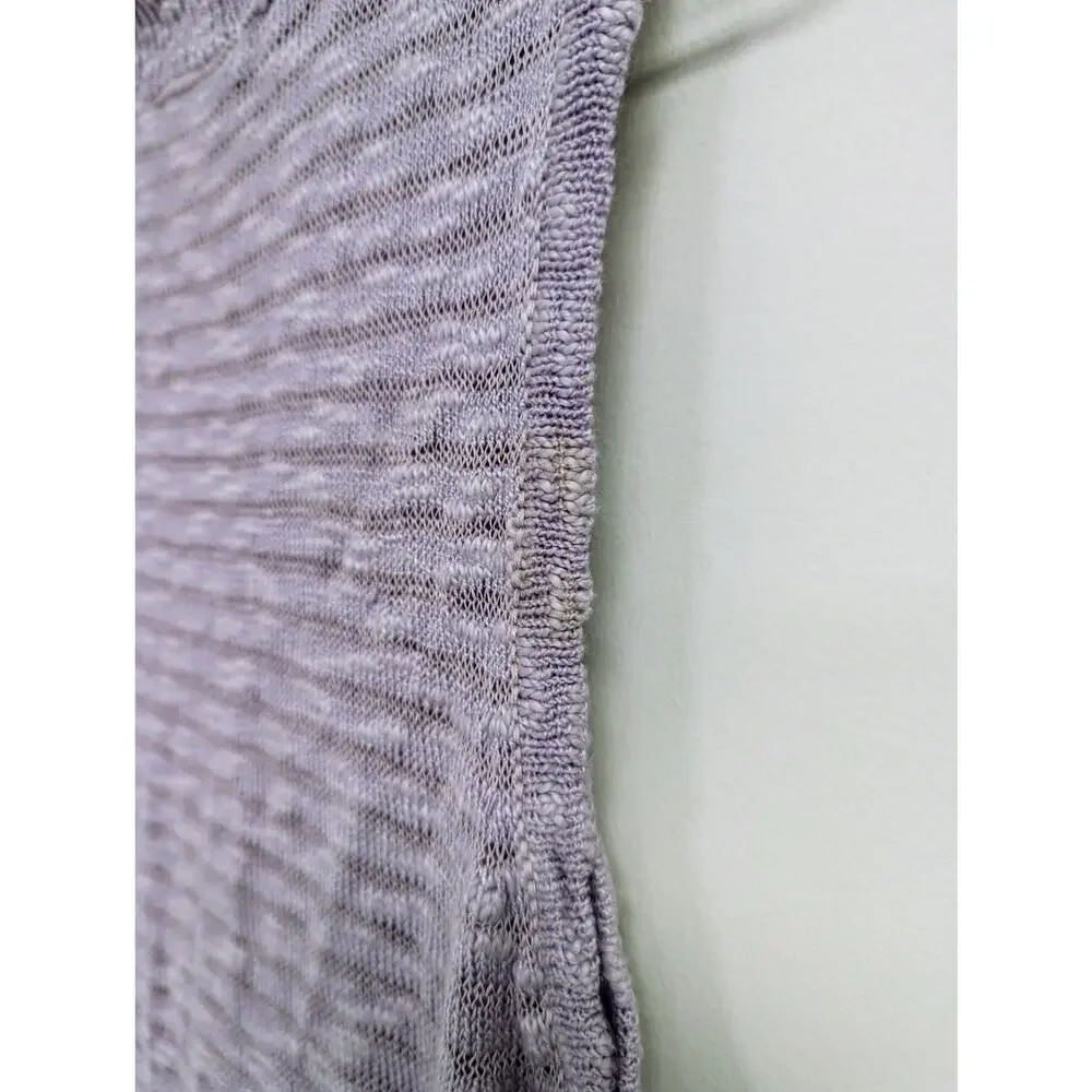 Anthropologie Callahan Acadia Sweater Dress Midi Macrame Hem Lavender Large - Picture 11 of 11